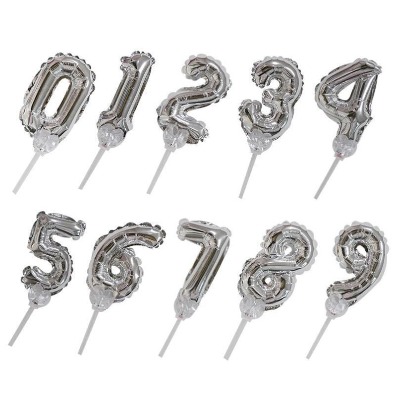 Foil Balloon Cake Topper Numbers