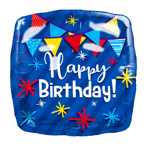 Foil Balloon Happy Birthday Square