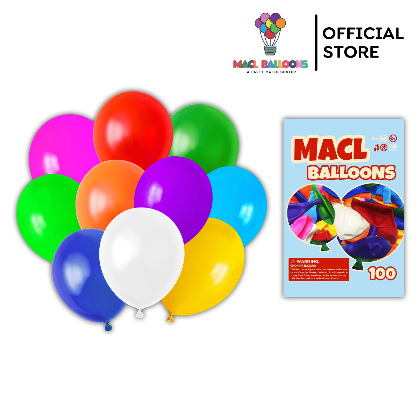 MACL Balloons Size 10 Outdoor (100pcs)
