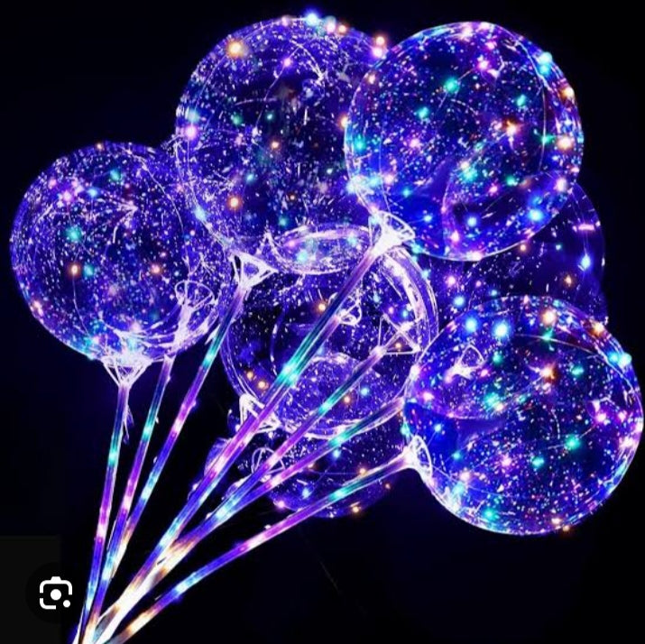Bobo balloon with stick & lights