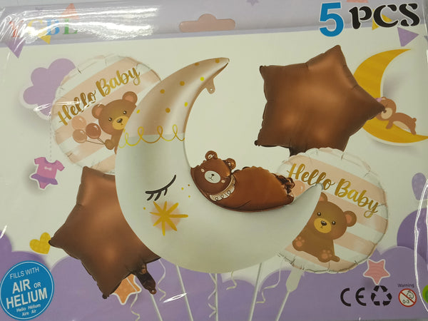 Foil Balloon Set (5in1) Bear