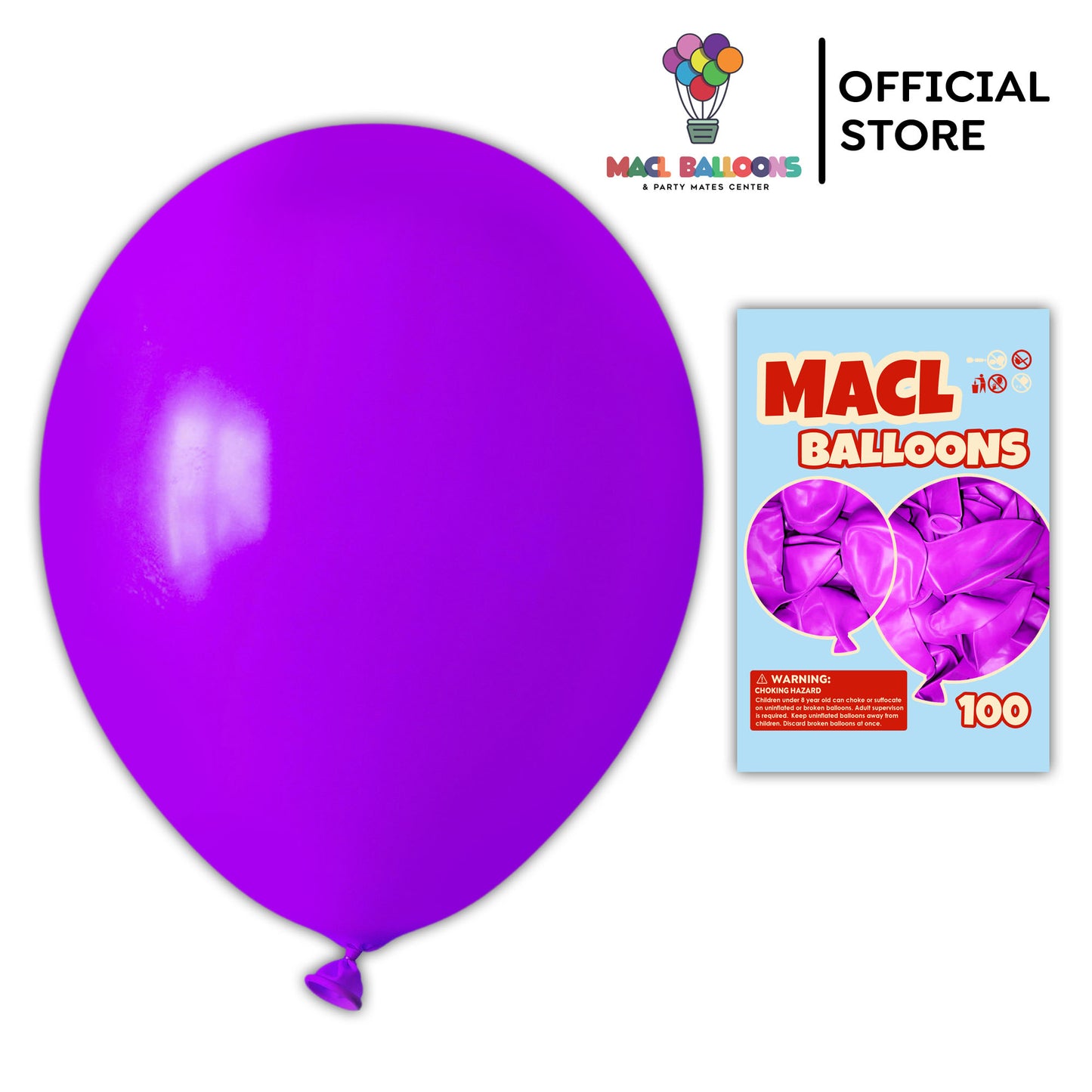 MACL Balloons Size 10 Outdoor (100pcs)