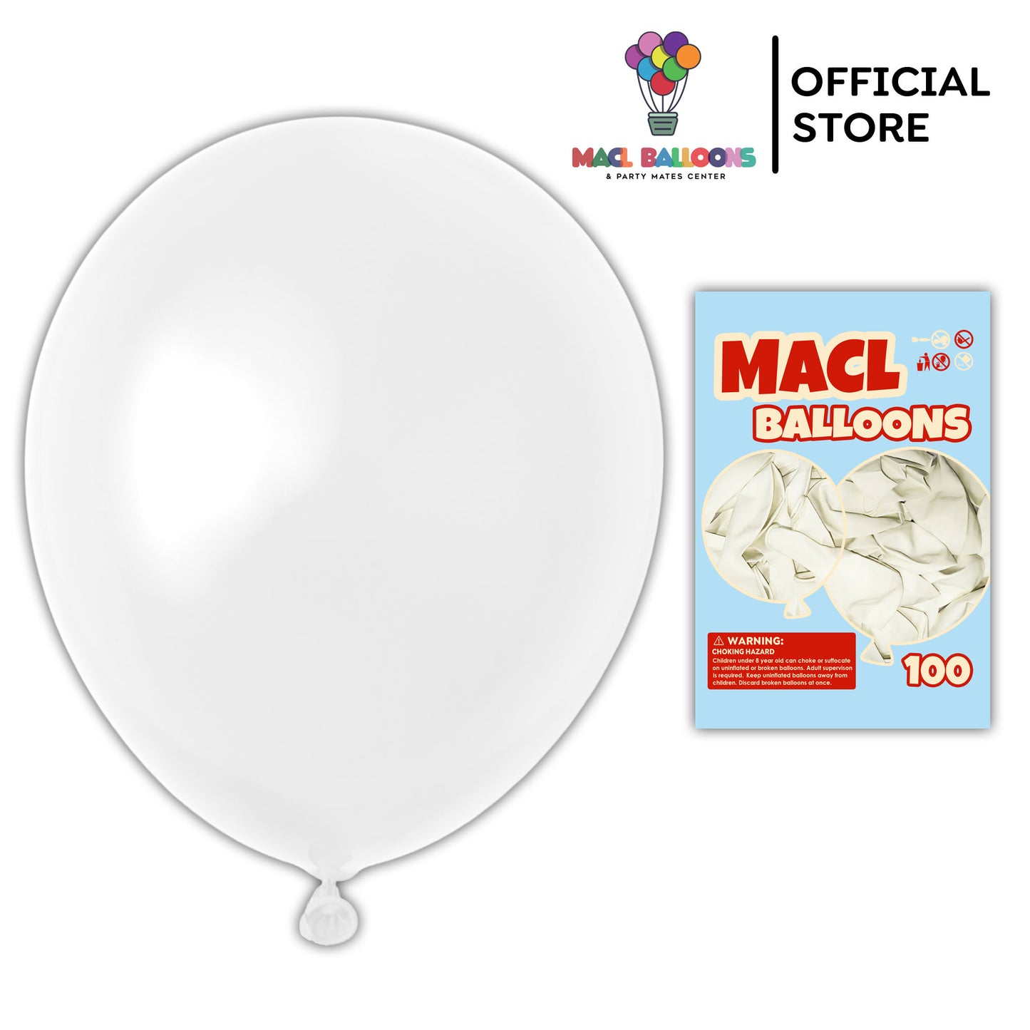 MACL Balloons Size 10 Outdoor (100pcs)