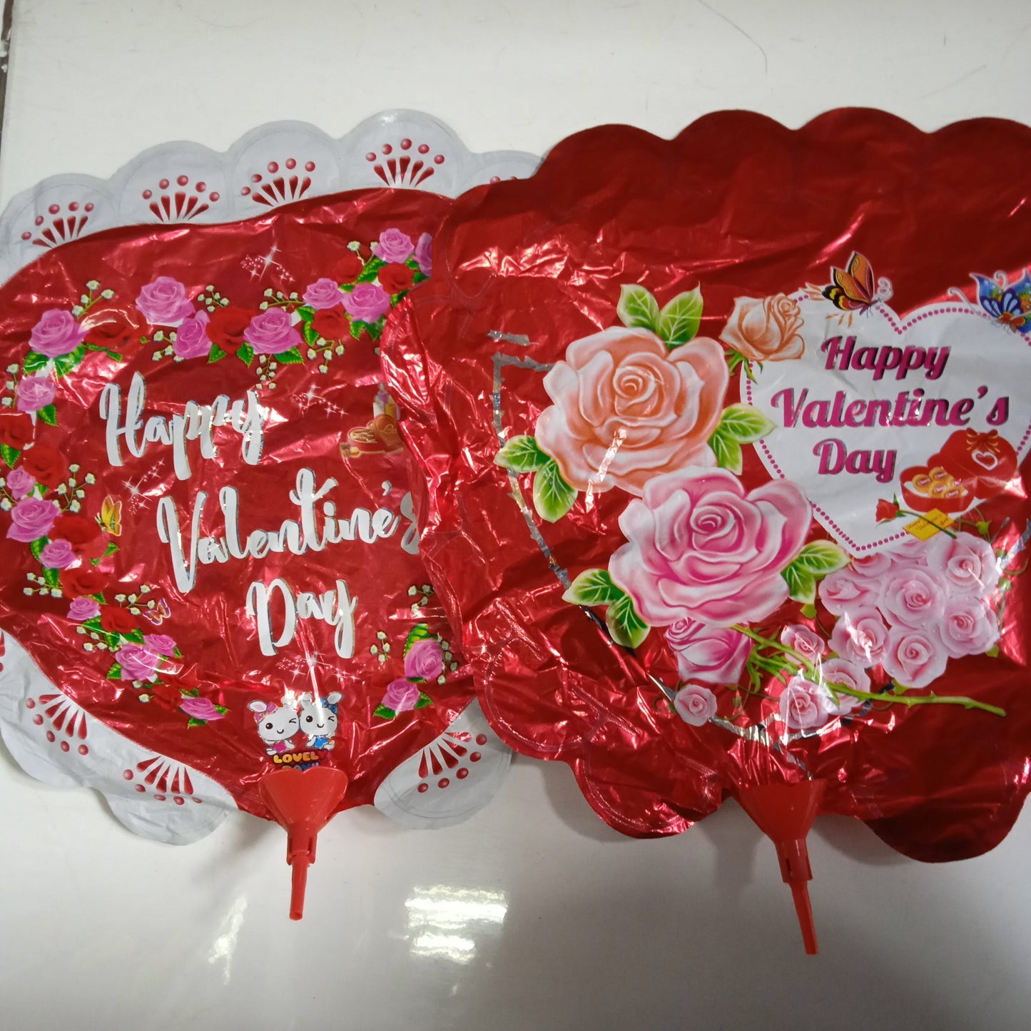 Foil Balloon Happy valentines 9 inches with Stick