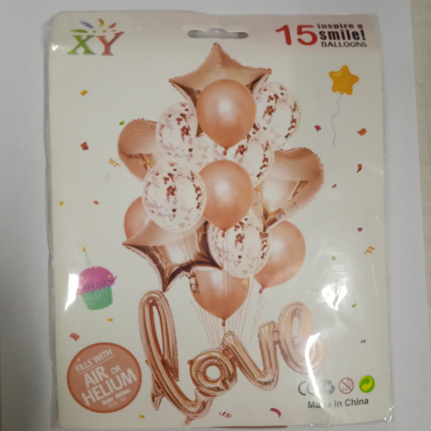 Foil Balloons Cursive Love Set (15in1)
