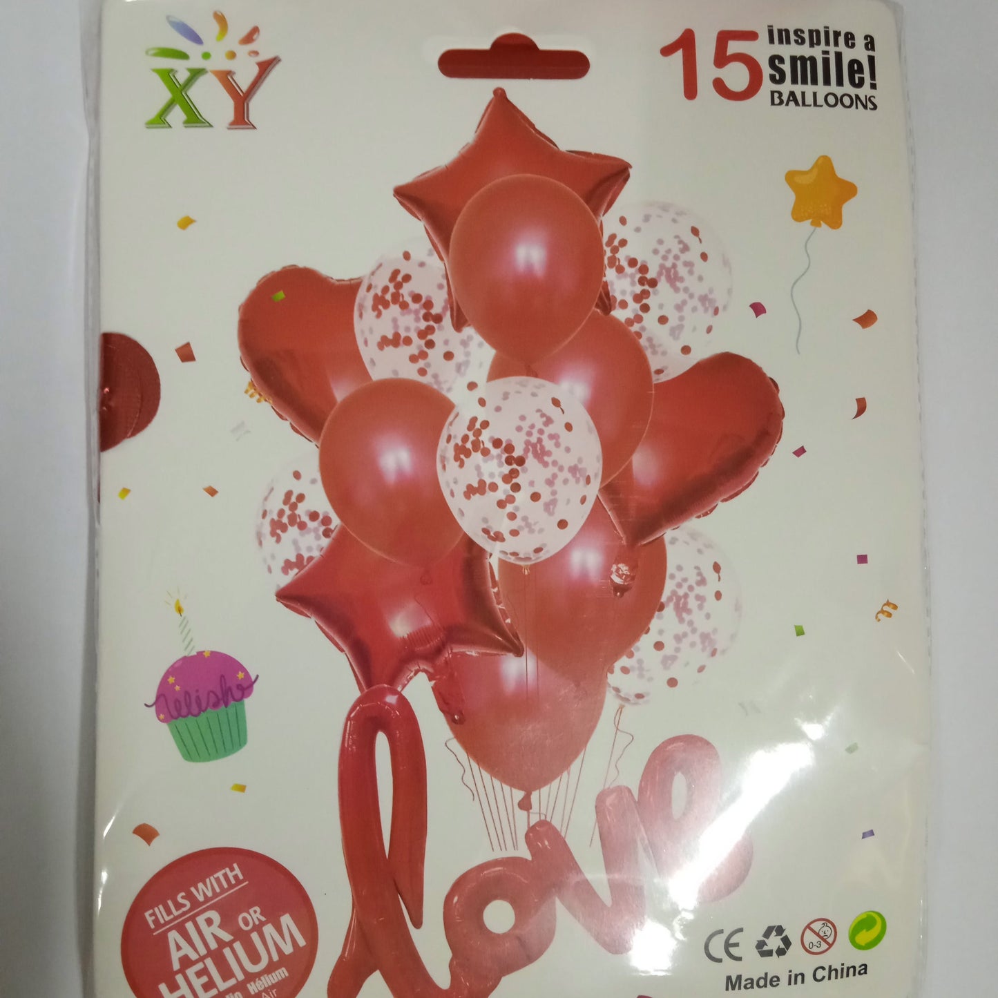 Foil Balloons Cursive Love Set (15in1)