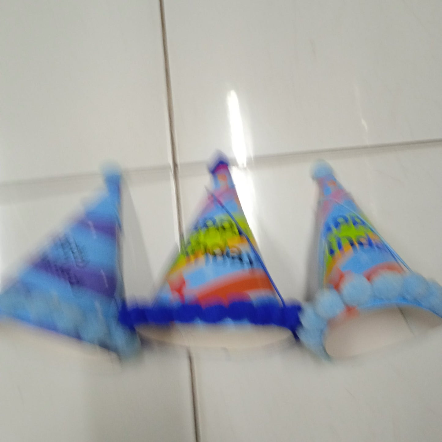 Hat Kiddie Happy Birthday Blue