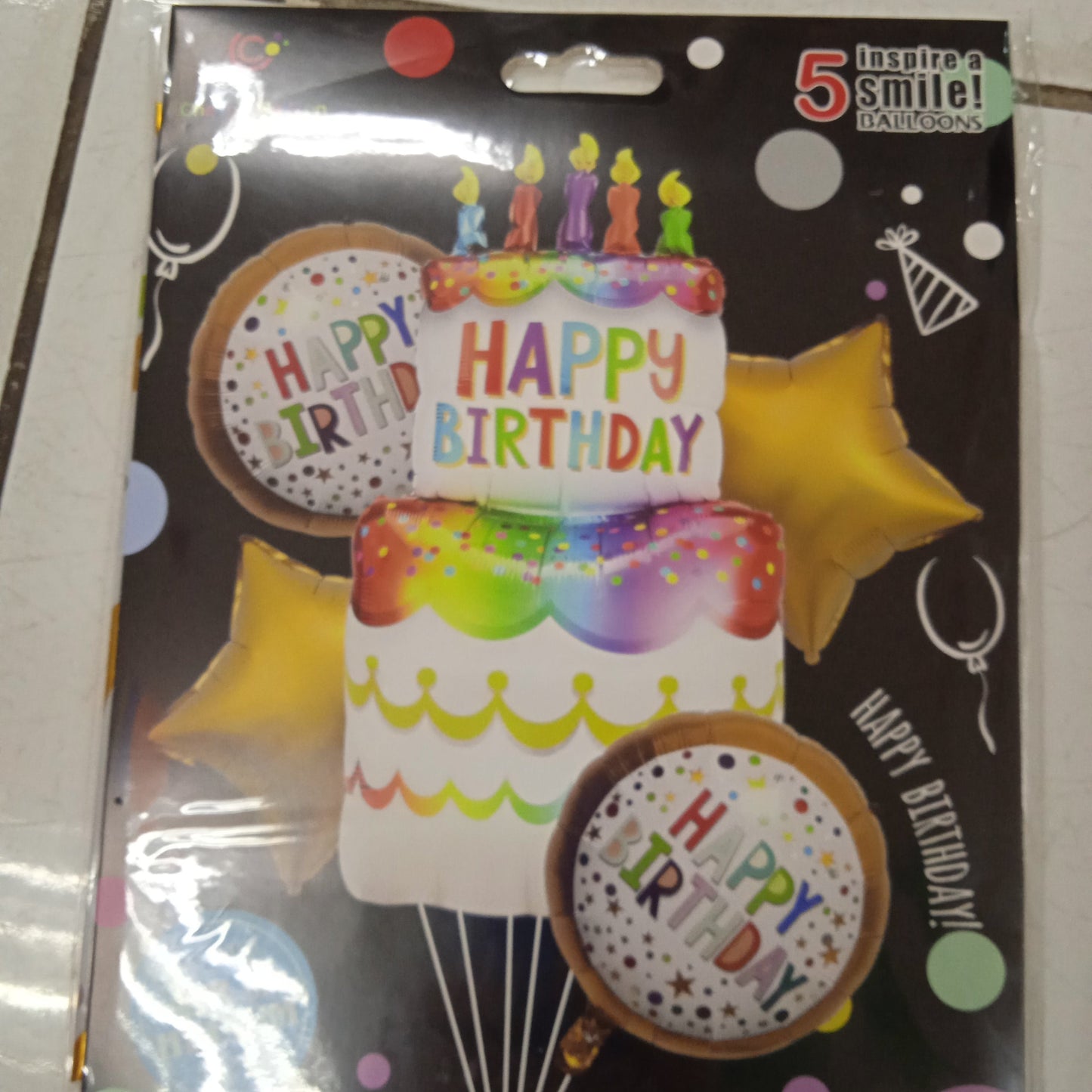 Foil Balloon Set (5in1) Happy Birthday