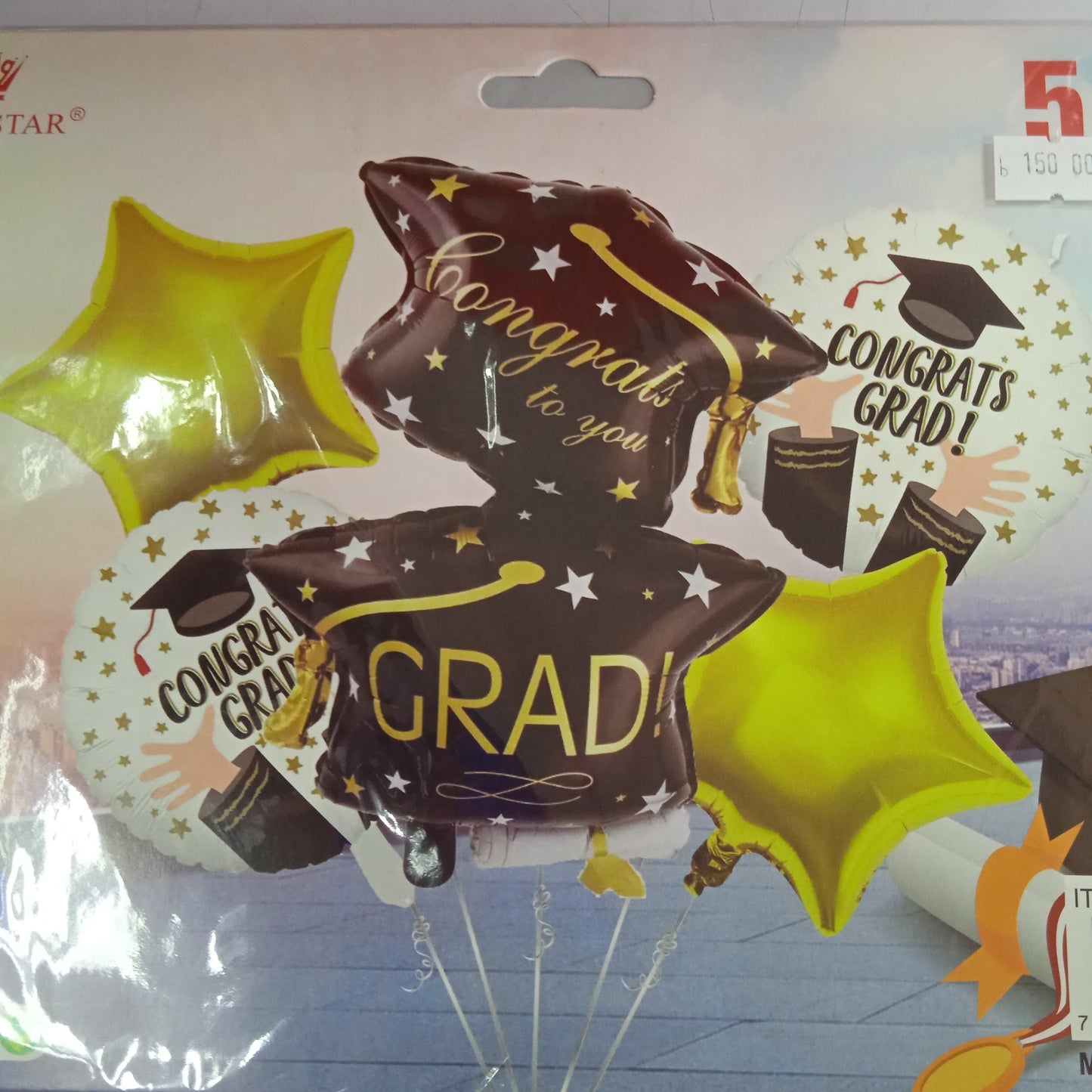 Foil Balloon Set (5in1) Graduation