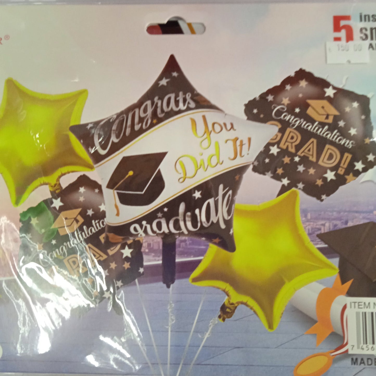 Foil Balloon Set (5in1) Graduation