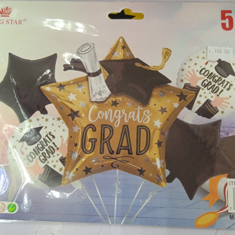 Foil Balloon Set (5in1) Graduation