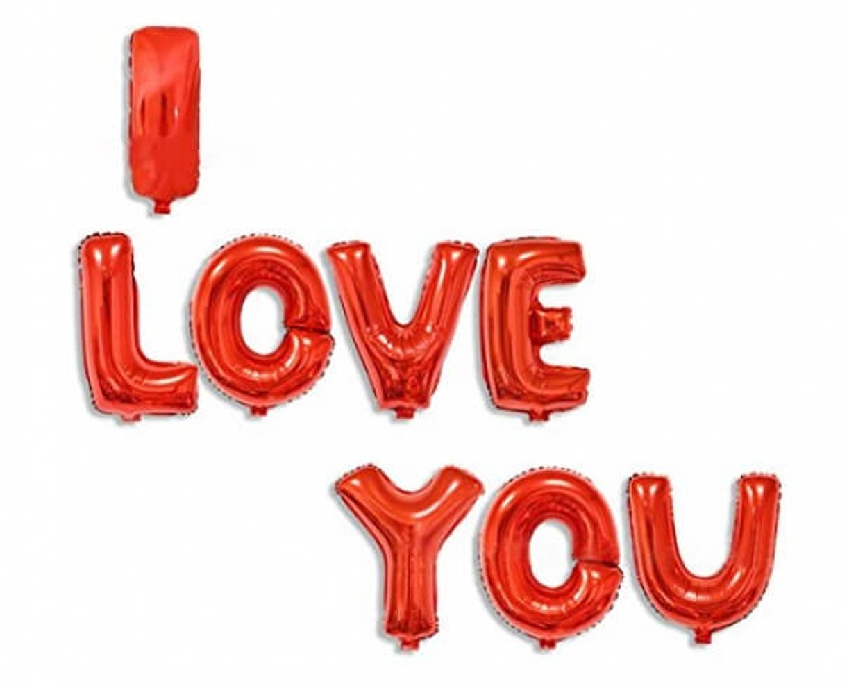 Foil Letter Balloon I Love You Set