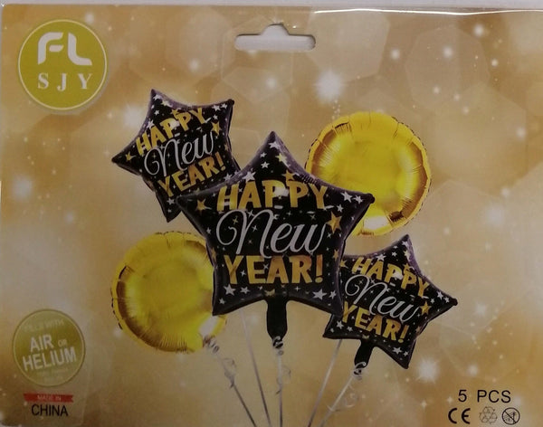 Foil Balloon Set (5in1) Happy New Year