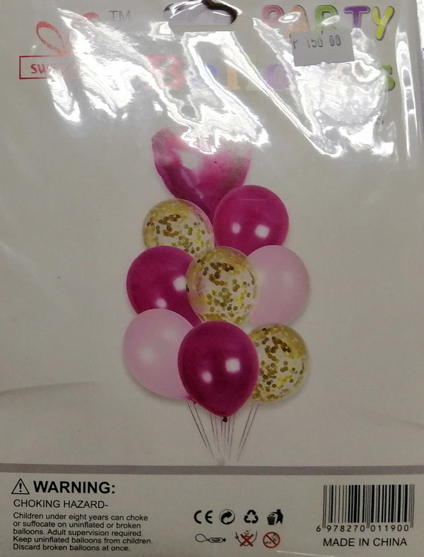 Balloon Combination Set with Confetti (10in1)