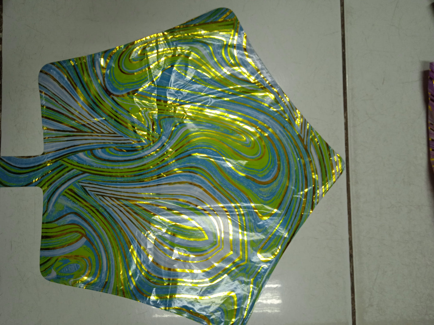 Foil Balloon Marble Star