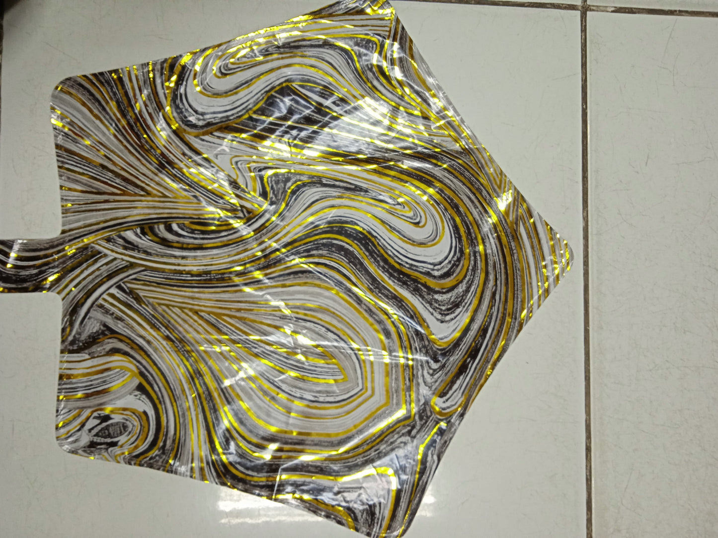 Foil Balloon Marble Star