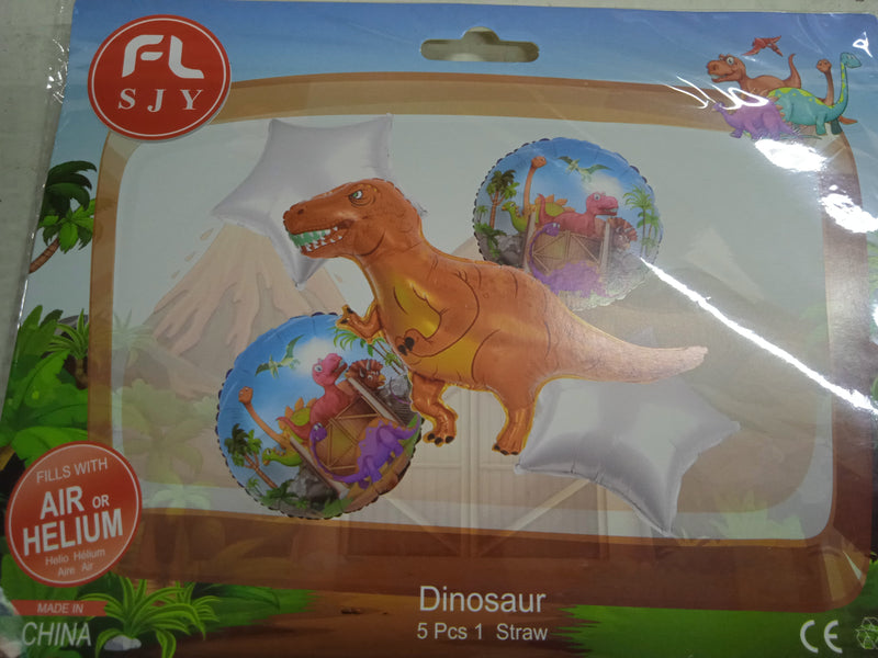 Foil Balloon Set (5in1) Dinosaur