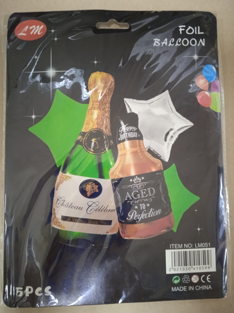 Foil Balloon Champagne Bottle
