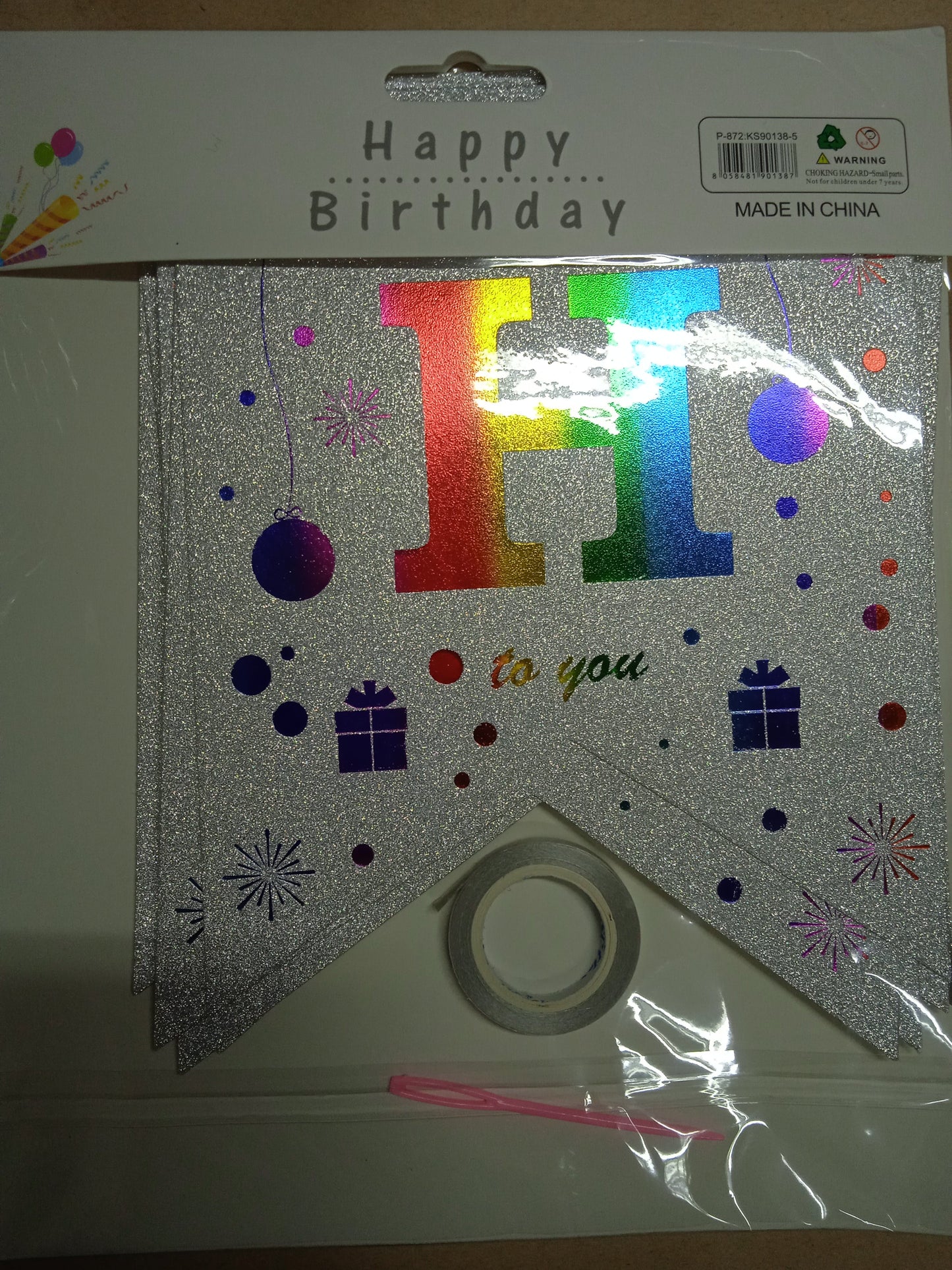 Banner Happy Birthday Full Glitter