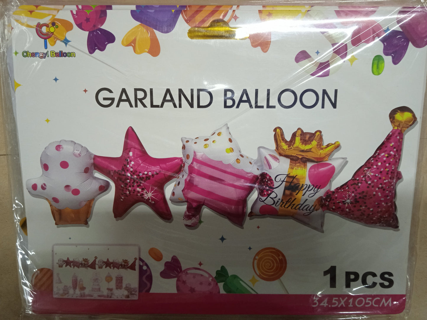 Garland Character Balloons Connected