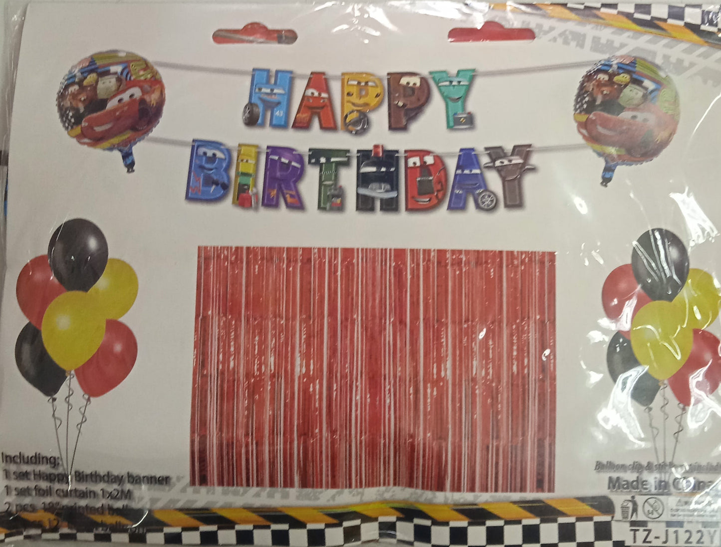 Foil Balloons Set with Banner and Curtain