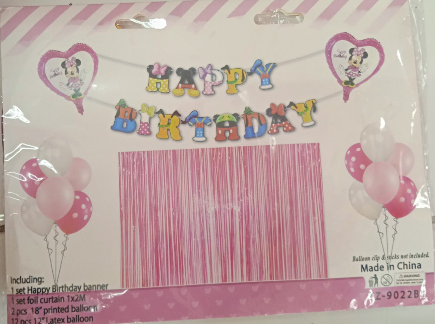 Foil Balloons Set with Banner and Curtain