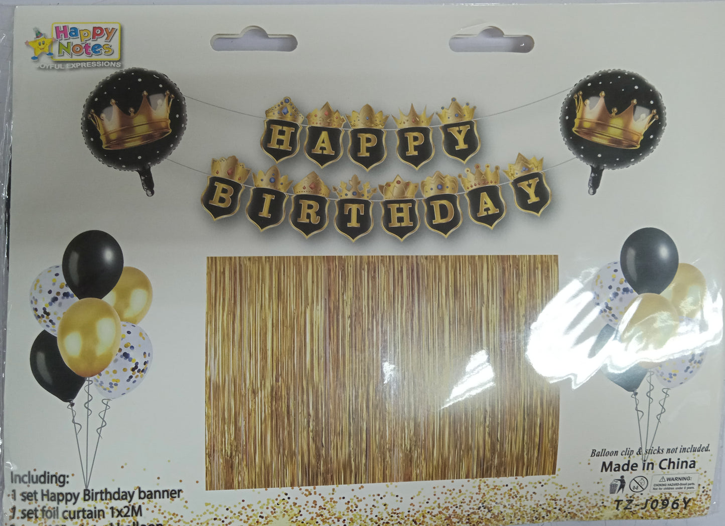 Foil Balloons Set with Banner and Curtain