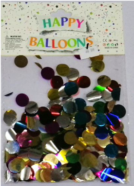 Confetti Metallic Assorted Round