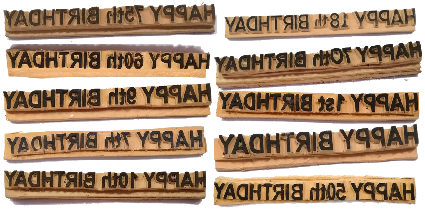 Rubber Stamp Headings Birthday