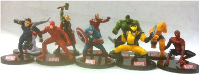 Figure Marvel heroes with Stand (10in1)