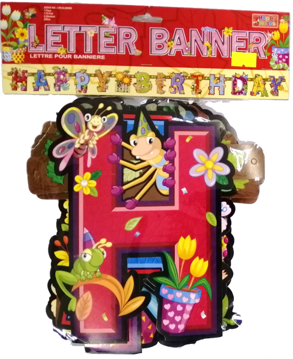 Banner Cutout Happy Birthday Letter