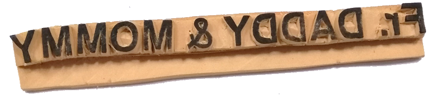 Rubber Stamp Headings Love & From