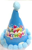 Hat Kiddie Happy Birthday Blue