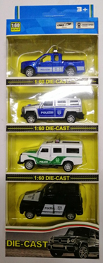 Toy Car Die Cast (4in1) Police Car