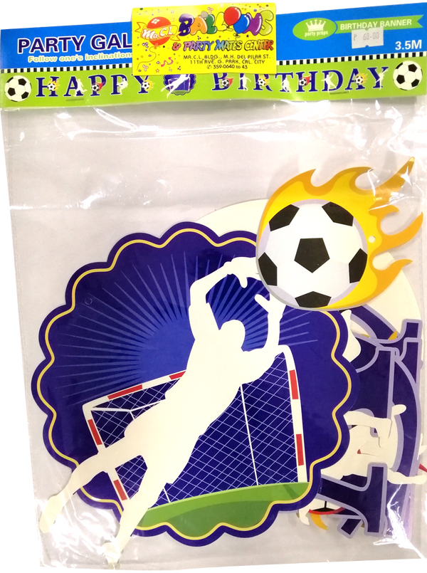 Banner Cutout Soccer Happy Birthday