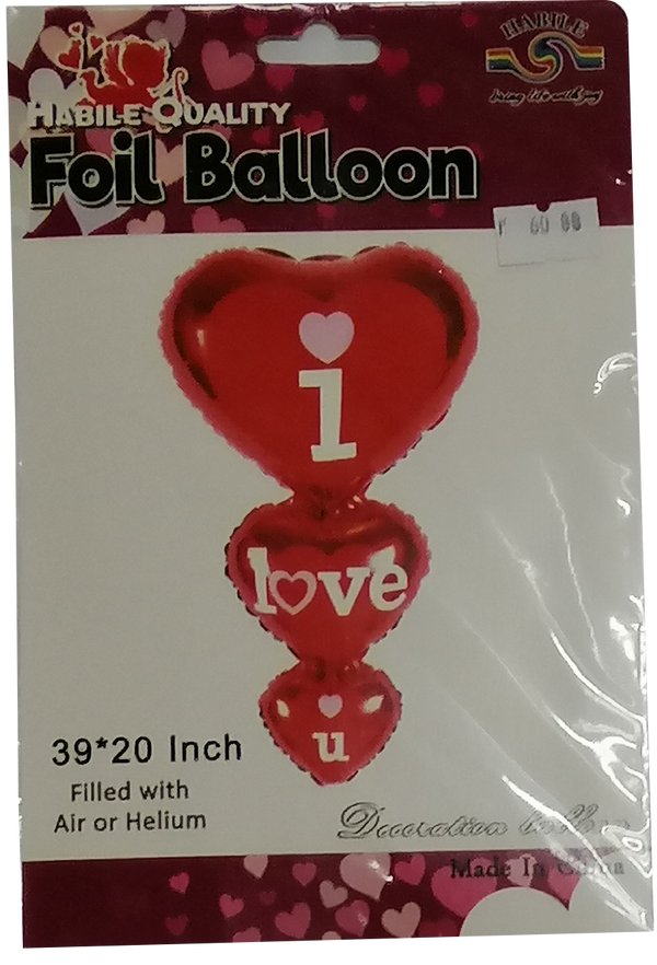Foil Balloons I Love You Heart 3 Layer