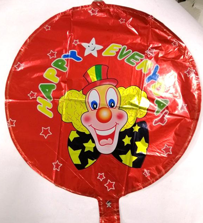Foil Balloon Round Clown