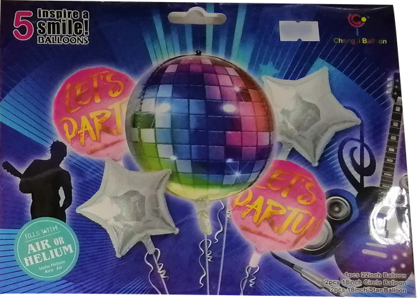 Foil Balloon Set (5in1) Disco Ball