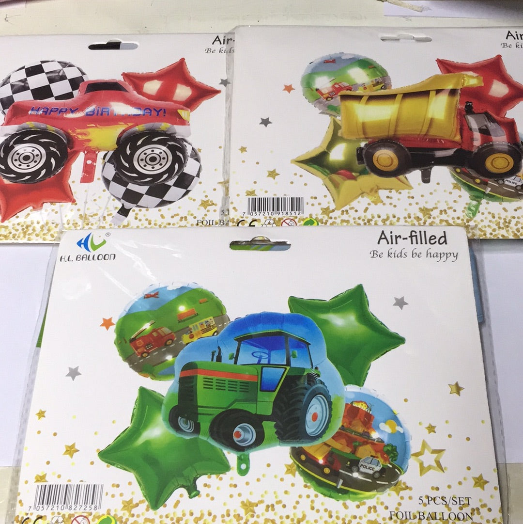 Foil Balloon Set (5in1) Assorted Car