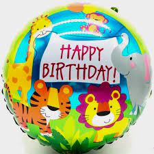 Foil Balloon Round Safari Happy Birthday