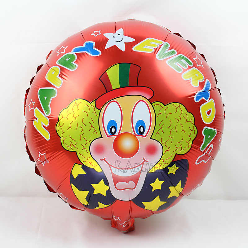 Foil Balloon Round Clown