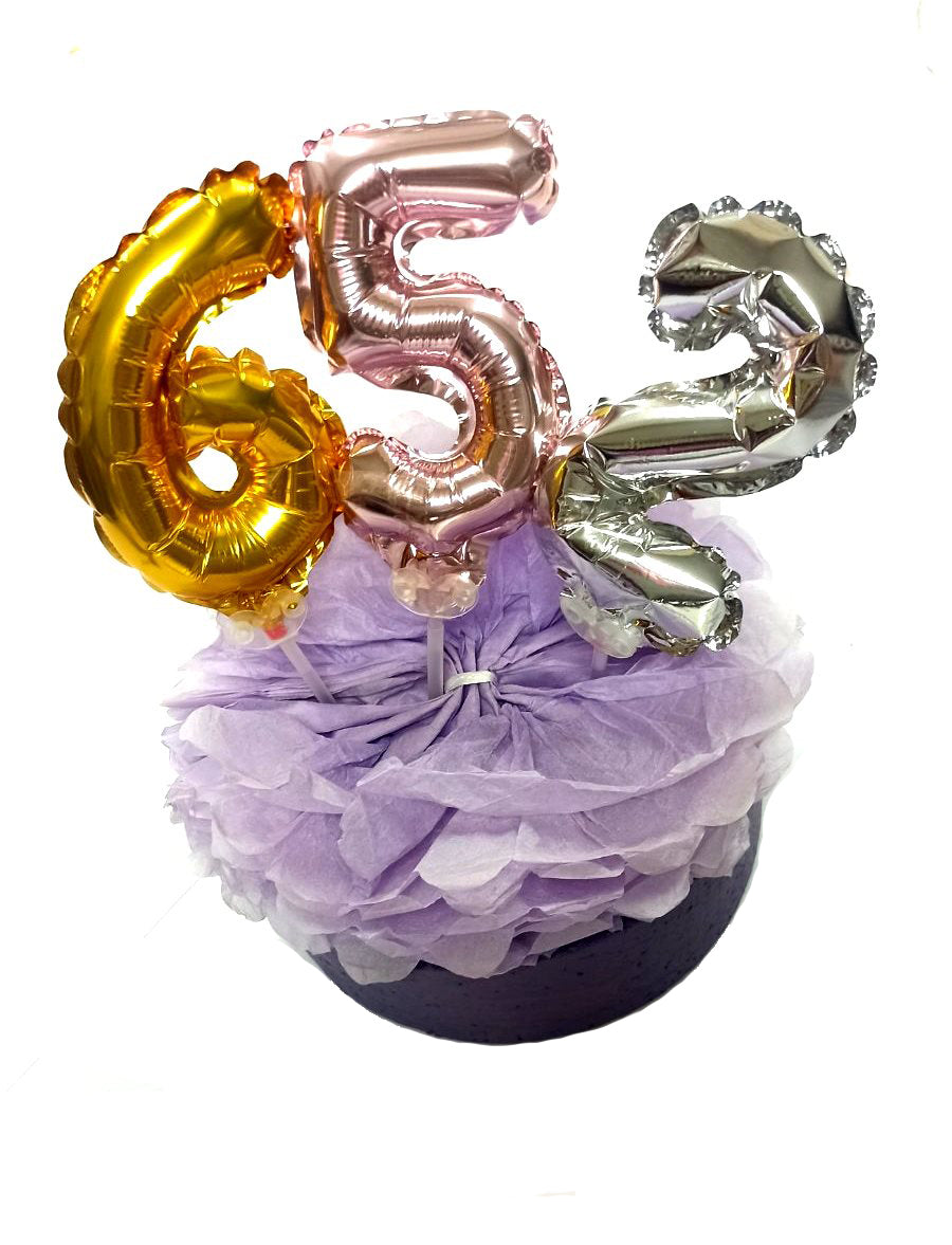 Foil Balloon Cake Topper Numbers