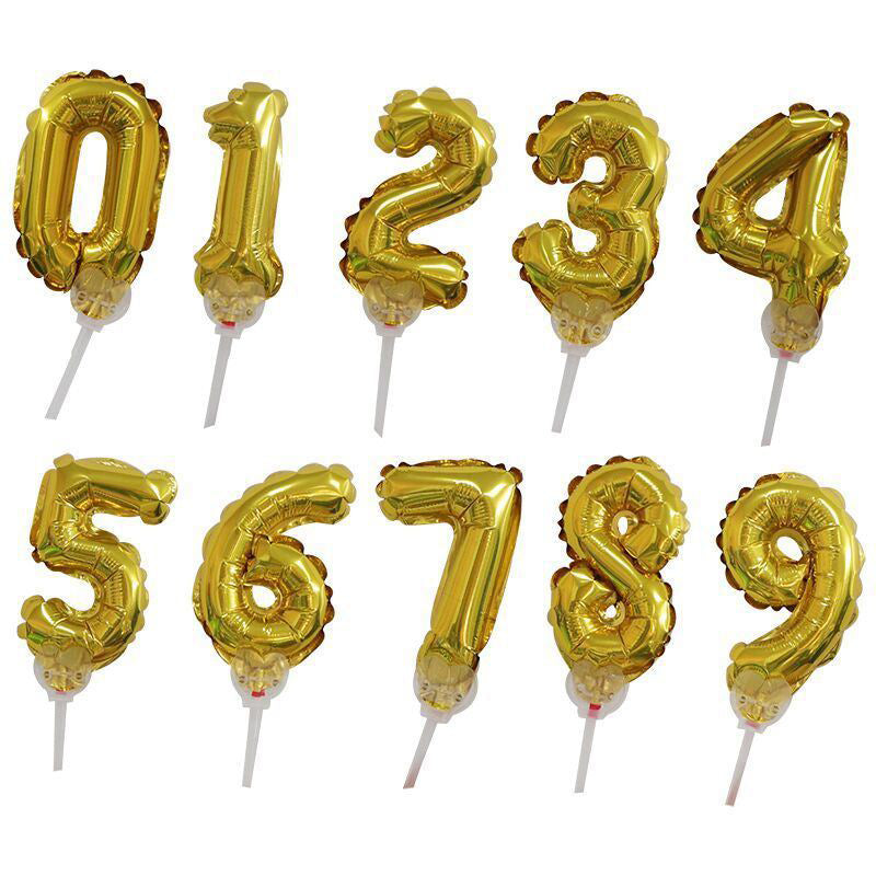 Foil Balloon Cake Topper Numbers