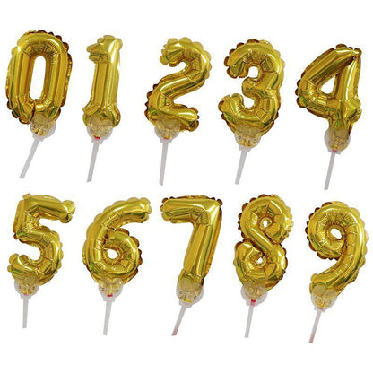 Foil Balloon Cake Topper Numbers