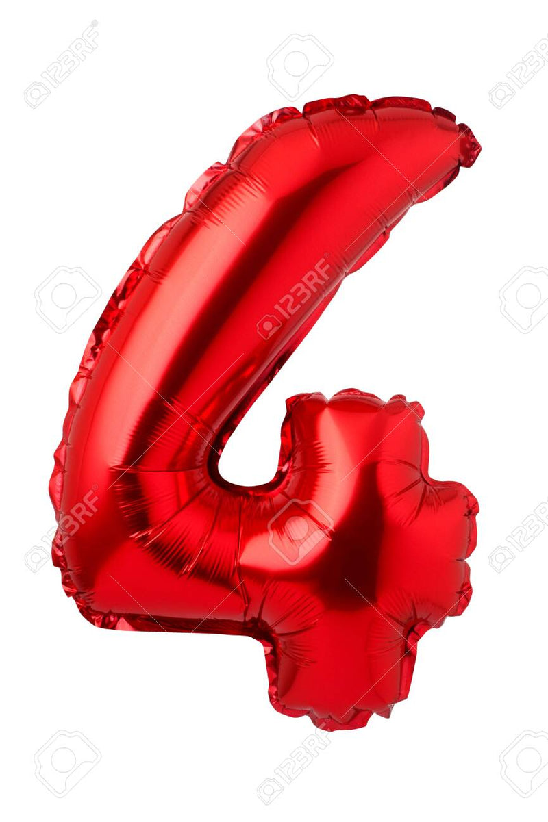 Foil Number Balloon (2FT) Red