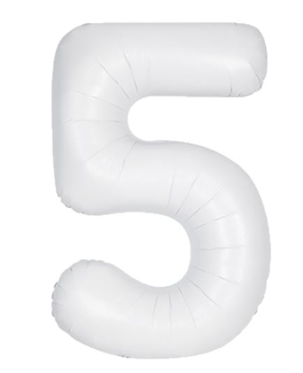 Foil Number Balloon (1FT) WHITE