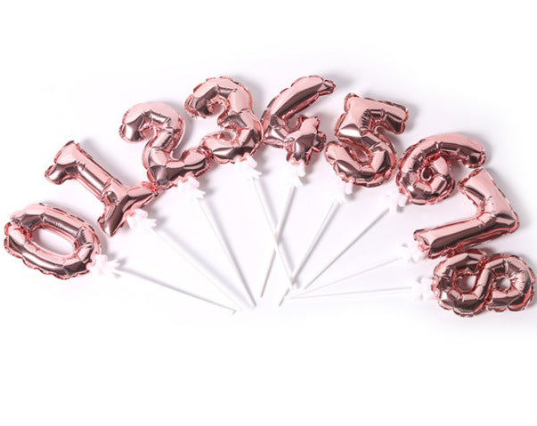 Foil Balloon Cake Topper Numbers