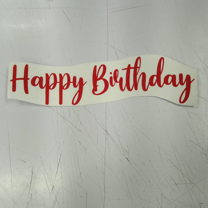 Sticker Happy Birthday Cursive