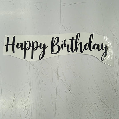 Sticker Happy Birthday Cursive