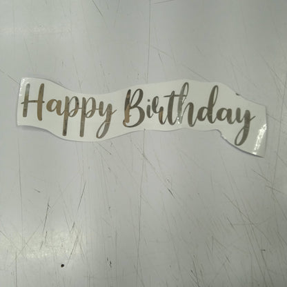 Sticker Happy Birthday Cursive